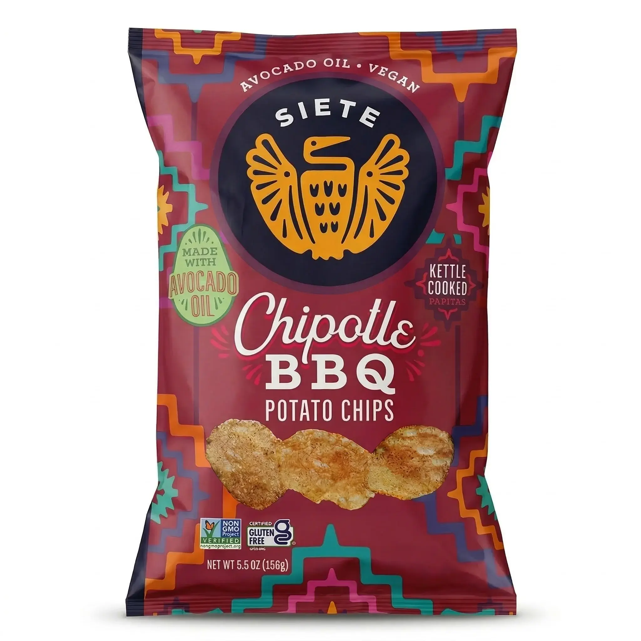 9652 - Siete Chips Potato Chptle Bbq - FRONT