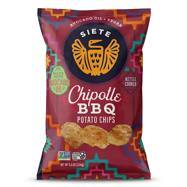 9652 - Siete Chips Potato Chptle Bbq - FRONT