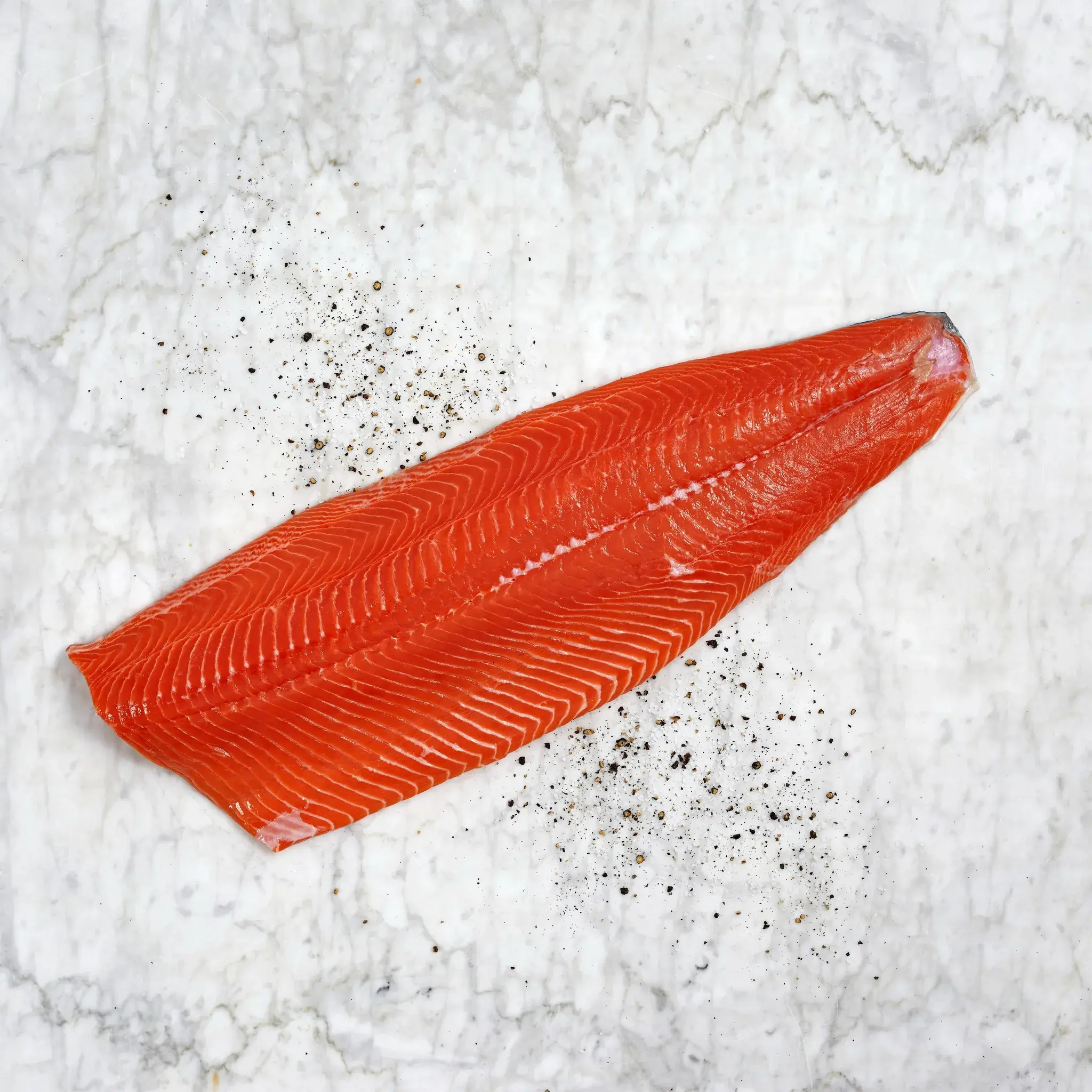 6051 WF Raw Skin-On Whole Sockeye Salmon Seafood