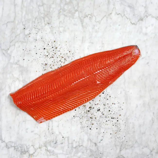 6051 WF Raw Skin-On Whole Sockeye Salmon Seafood