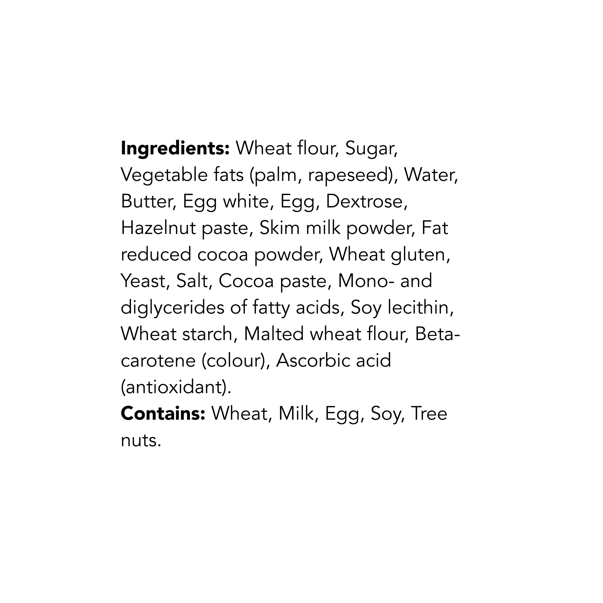 WFC 4506 NB Bakery MiniBeignets ChocHazelnut Ingredients