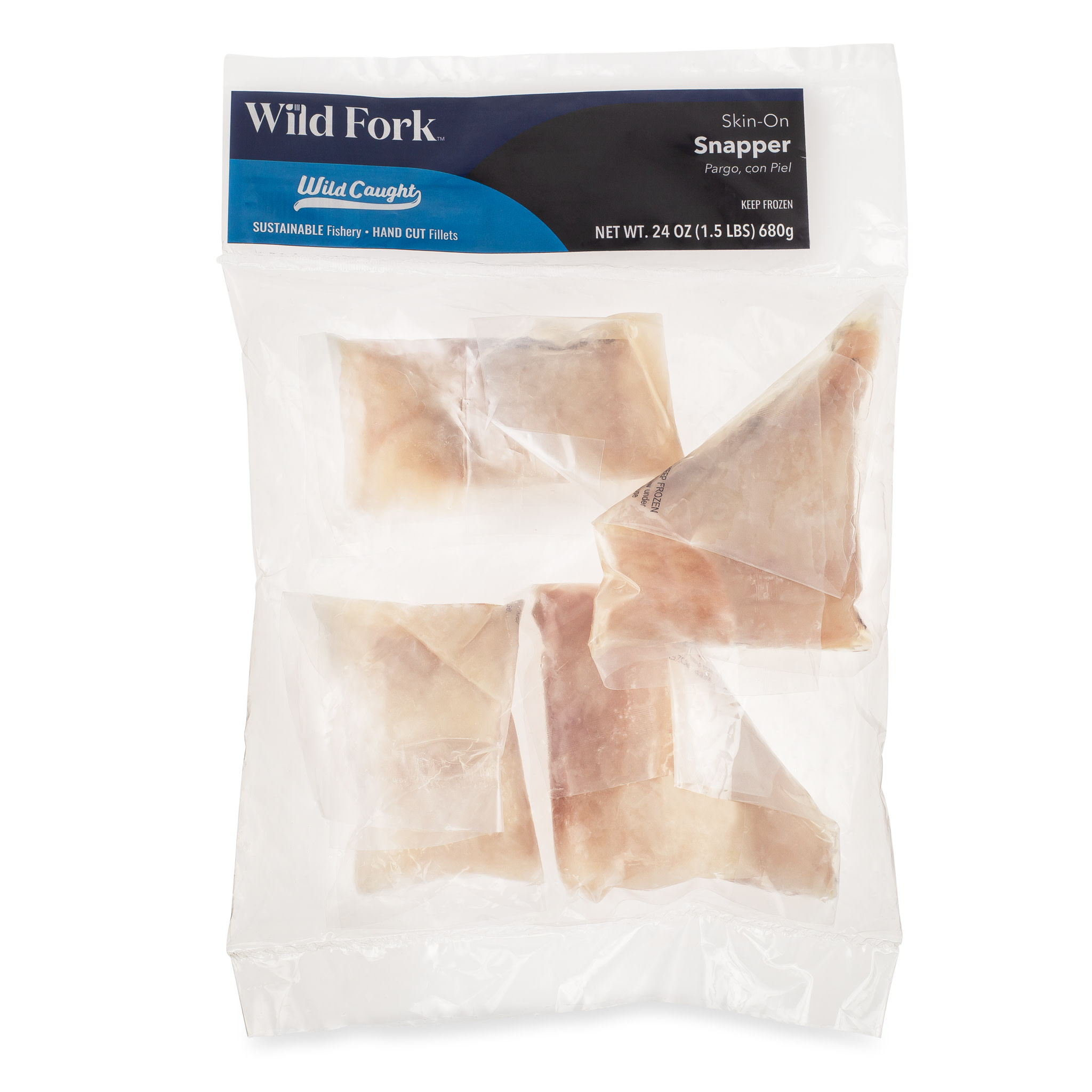 6099 WF PACKAGED Skin-On Snapper Fillets Seafood