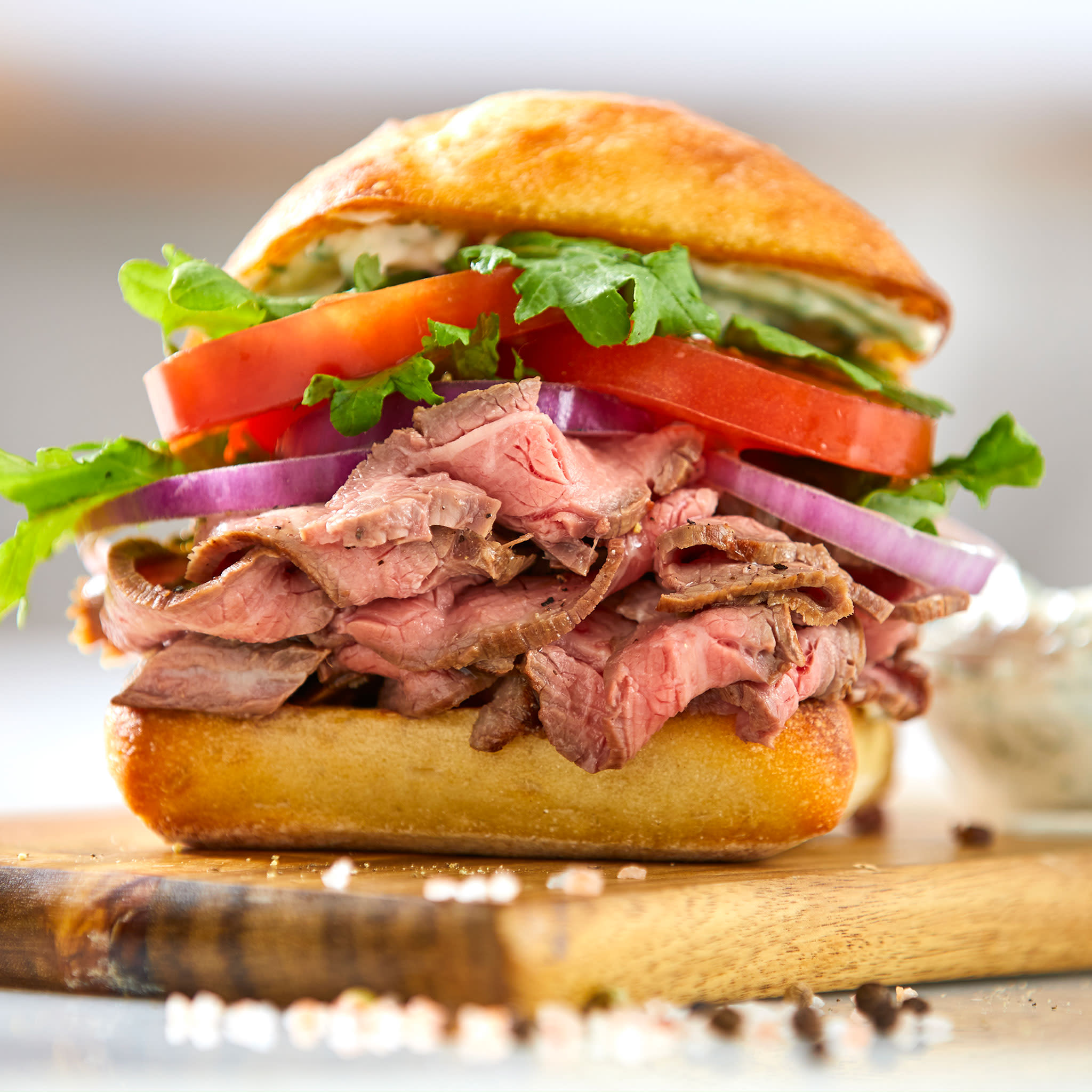 Tri Tip Steak Sandwich With Herb Aioli
