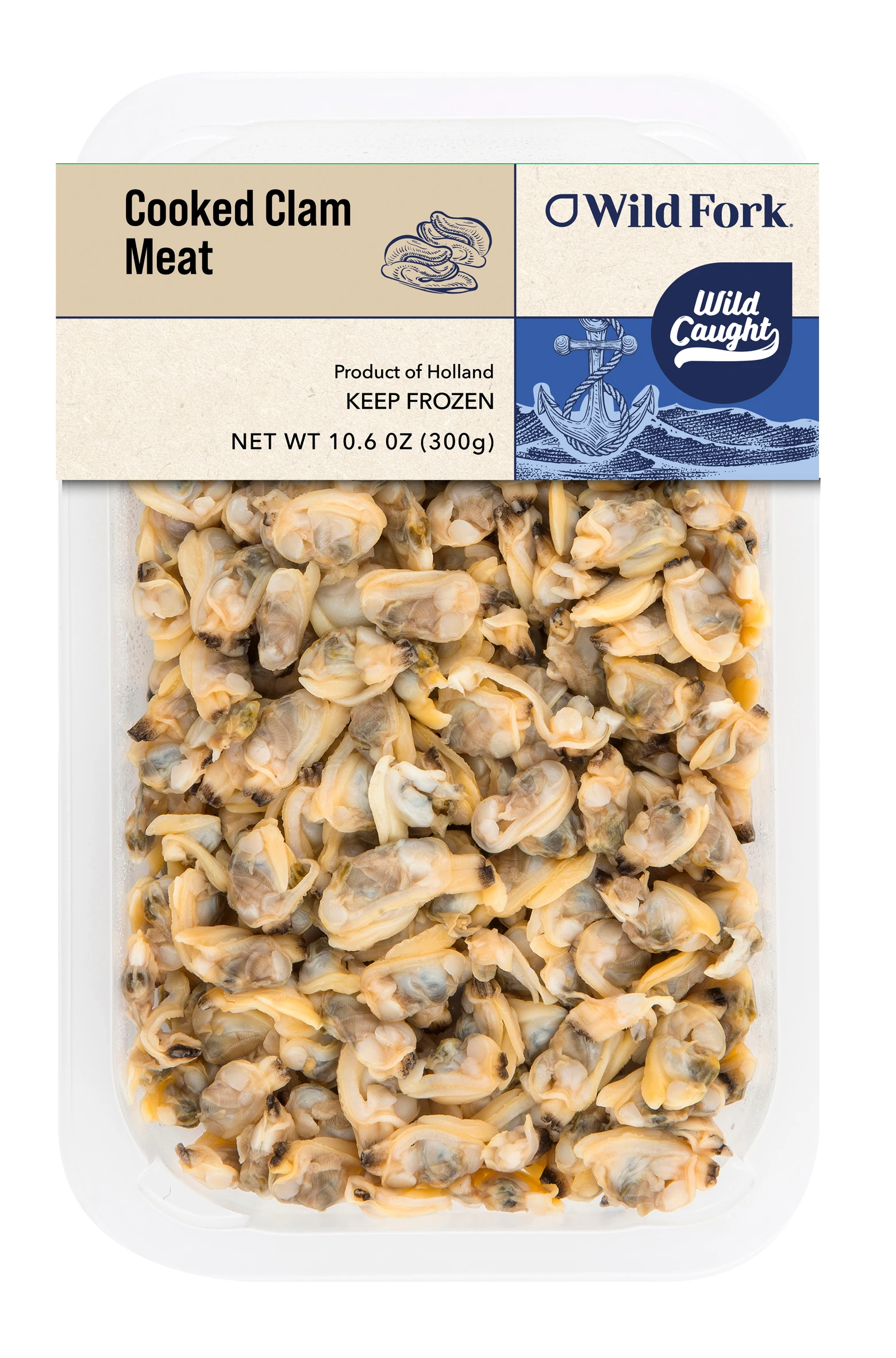 6241 ARTWORK Cooked Clam Meat 10.6oz VS Tray