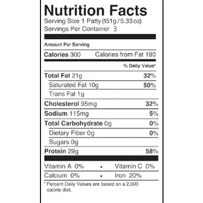 2678 - 2634 - Organic 85% Beef Burger 1lb - NFT V3.webp