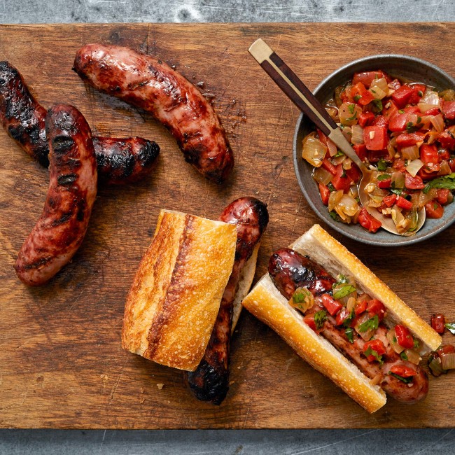3726 WF PLATED steakhouse sausage relish Sausages