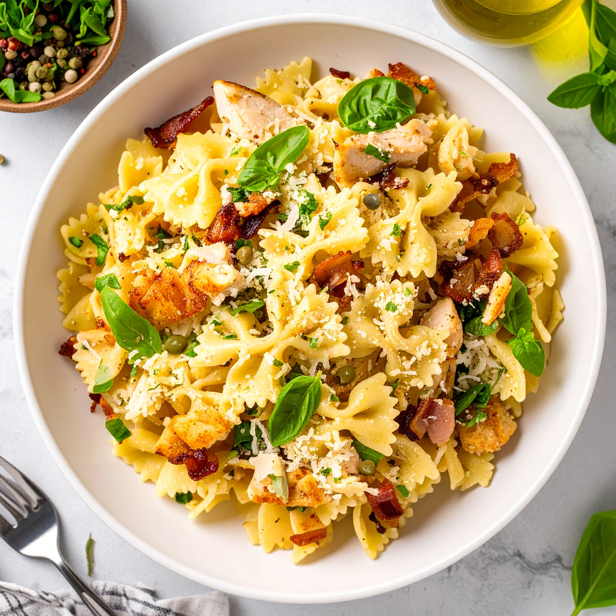 22621 RAW Chicken Bacon Ceasar Farfalle 350g - LCR