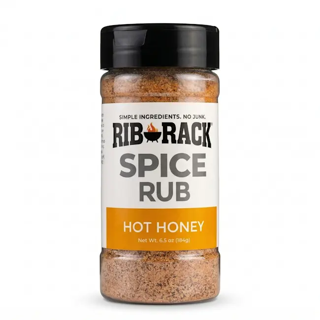 9317 - Rib Rack Rub Hot Honey Spice 6.5oz - FRONT