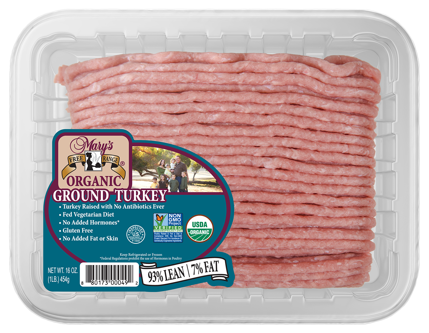 2663 IN-PACKAGE Mary's Organic Ground Turkey 1lb 93/7 - Organic Ground Turkey - Picture 2 Product