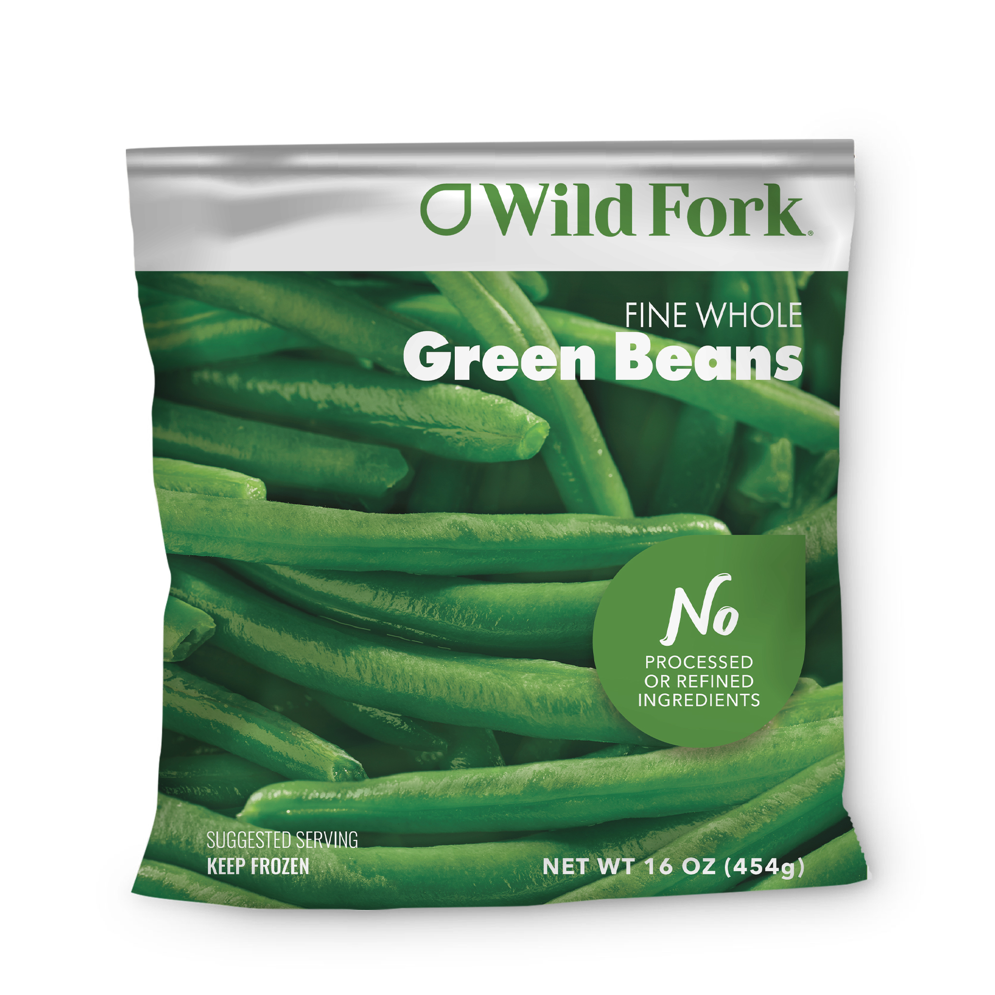 Fine Whole Green Bean 16oz IQF | Wild Fork Foods
