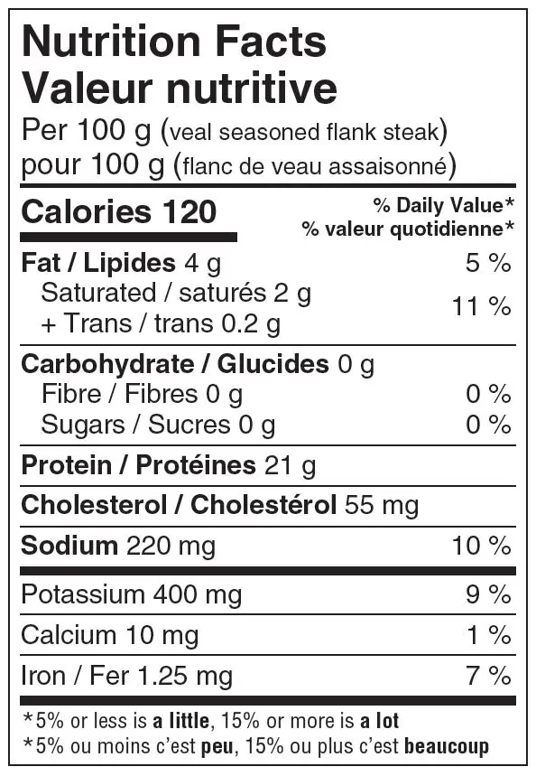 WFC 6607 NB Veal Steak Flank Seasoned NFT