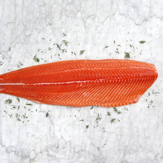 6036 WF Raw Skin-On Whole Atlantic Salmon Seafood