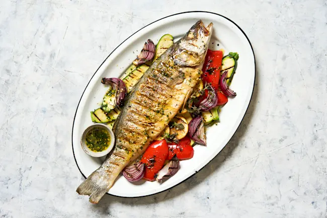 6383 PLATED Whole Branzino