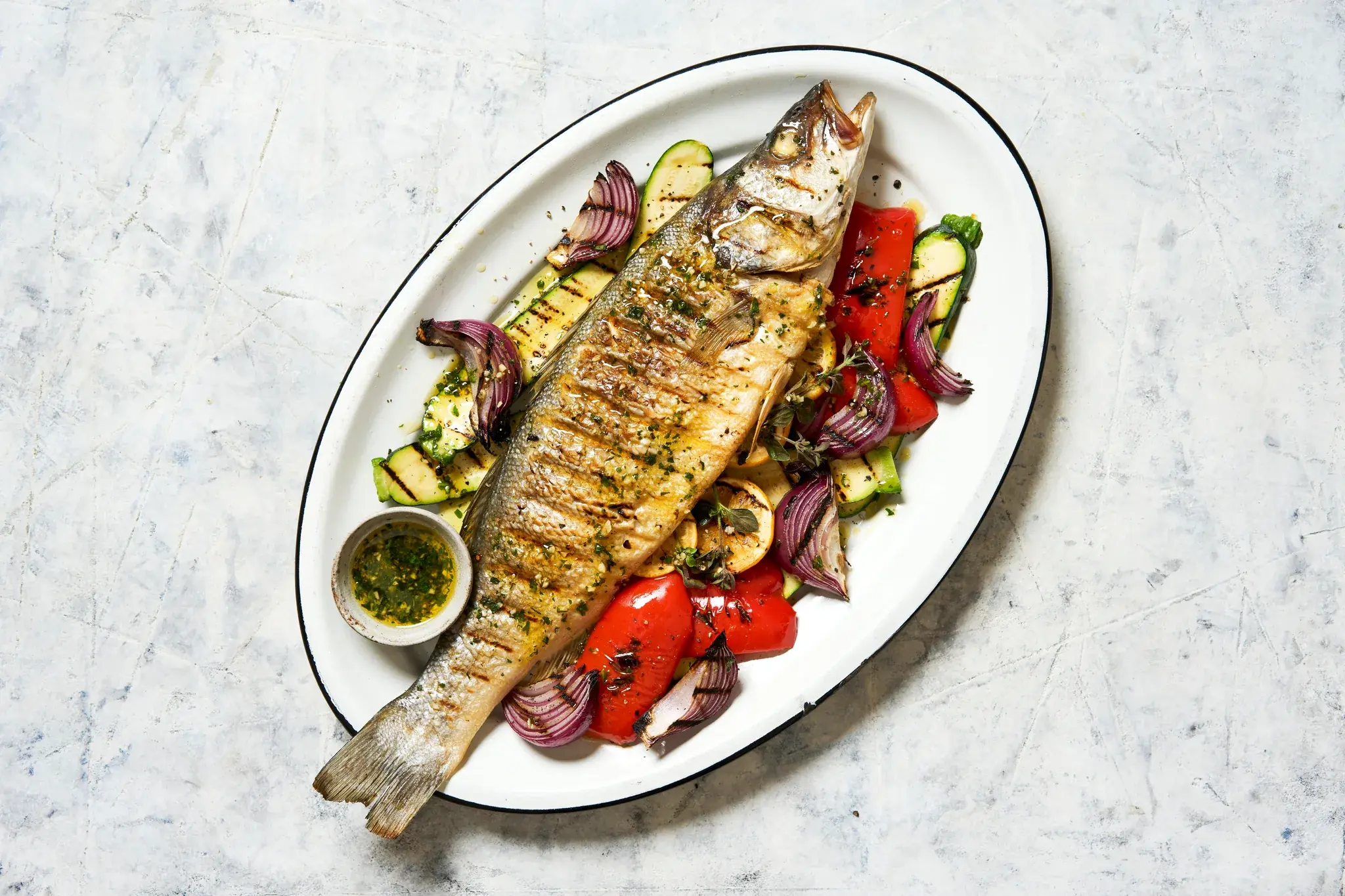 6383 PLATED Whole Branzino