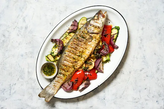 6383 PLATED Whole Branzino