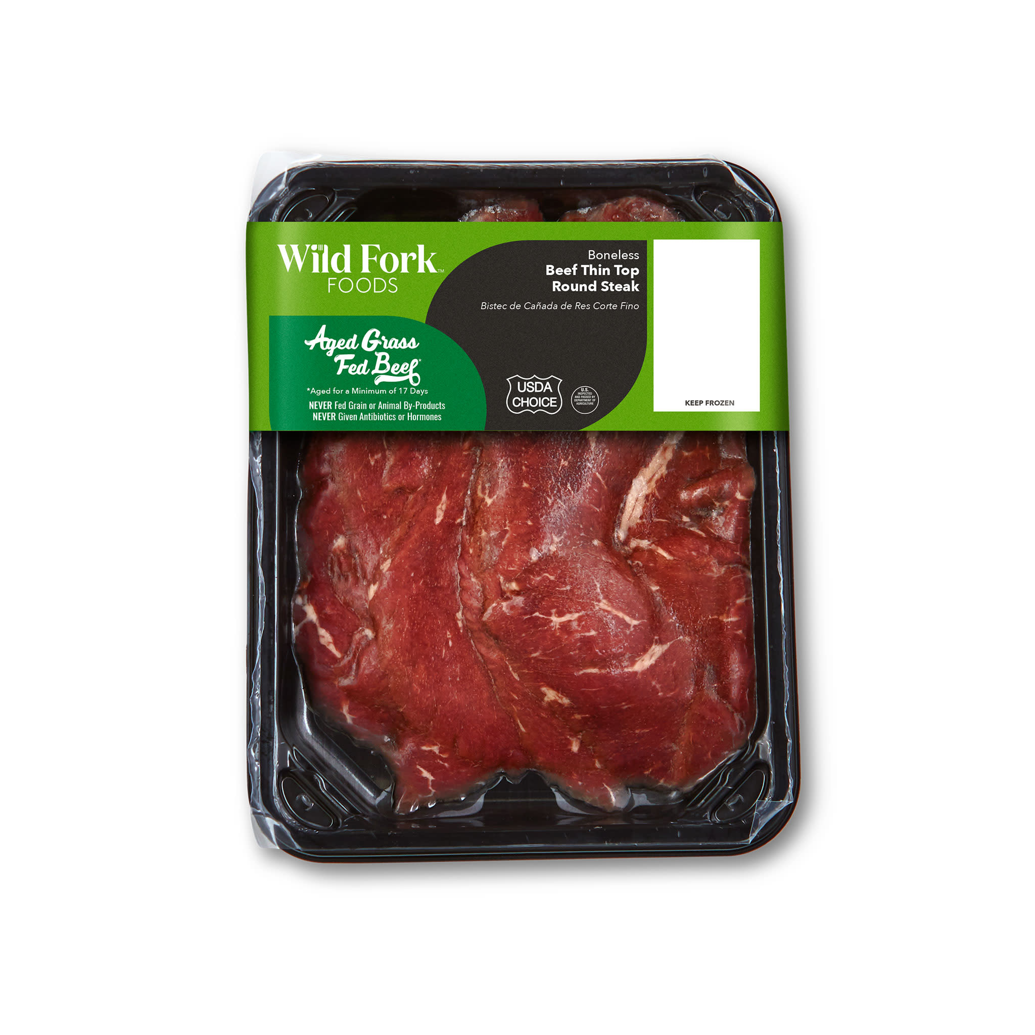 1601 WF PACKAGED Grass Fed Beef Thin Top Round Steak Beef