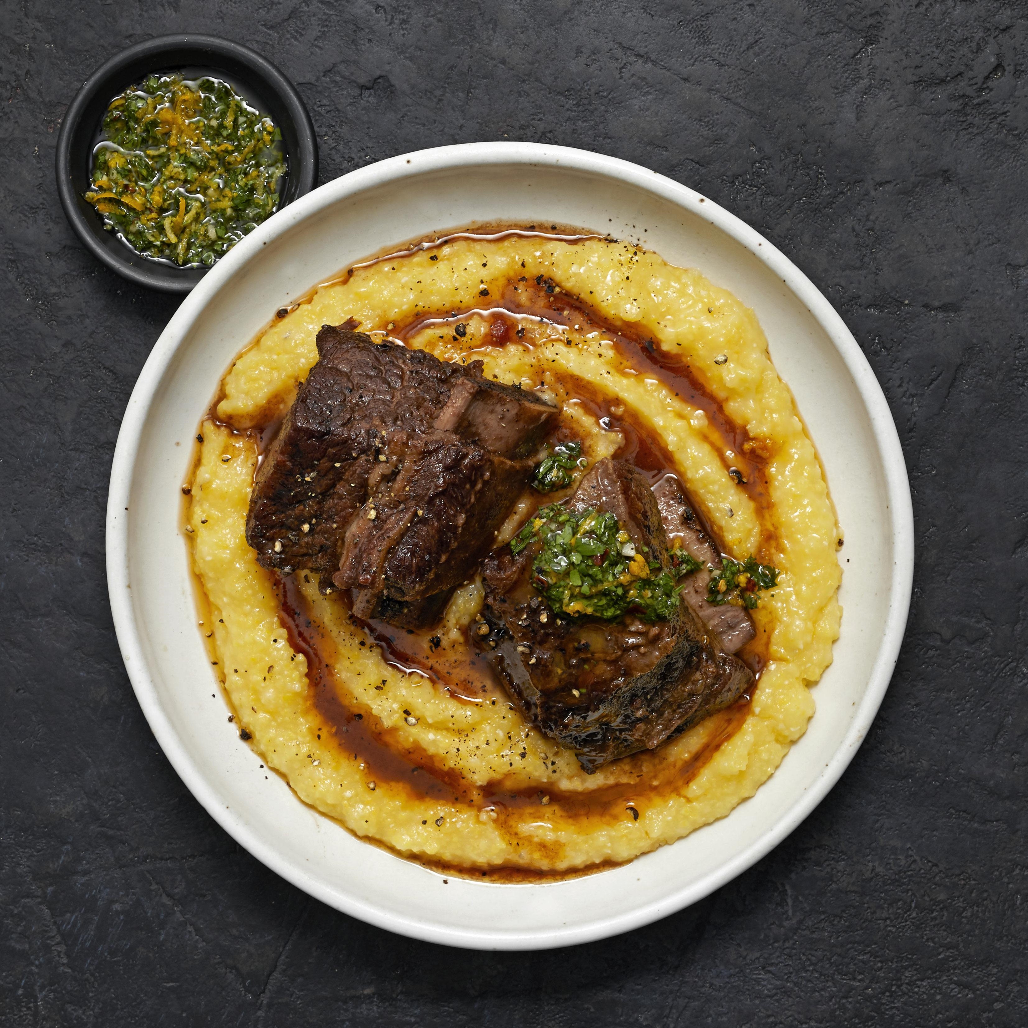 Slow-Cooked Short Ribs with Gremolata Recipe