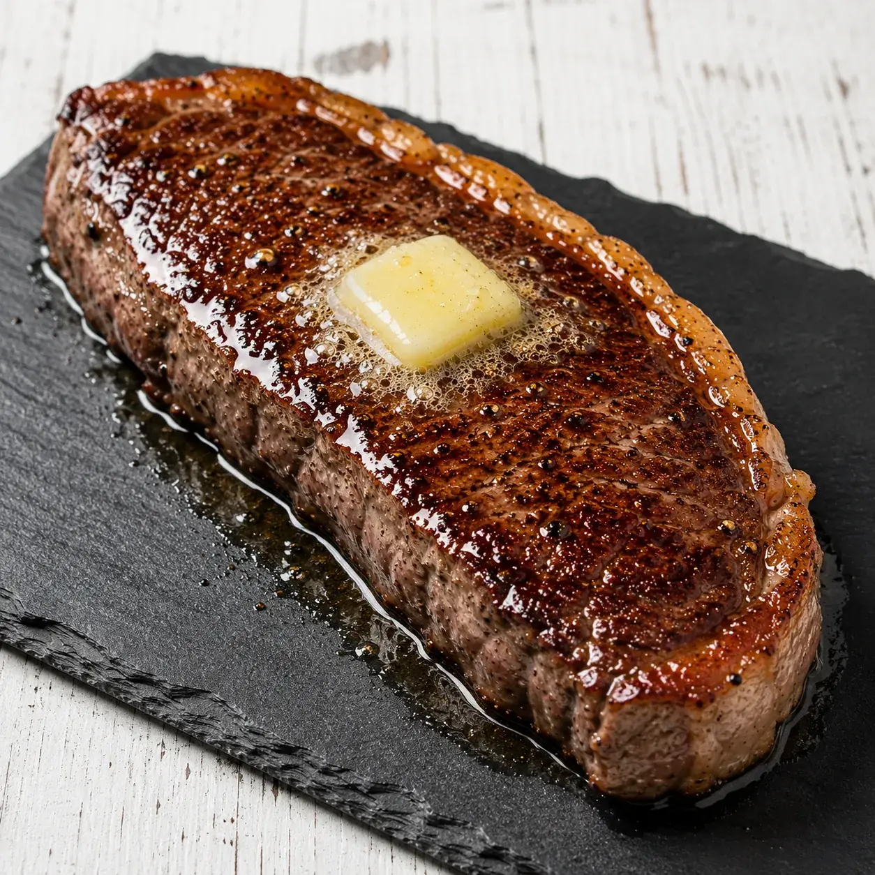 How to Cook a USDA Choice Black Angus Beef Thick NY Strip Steak from Frozen