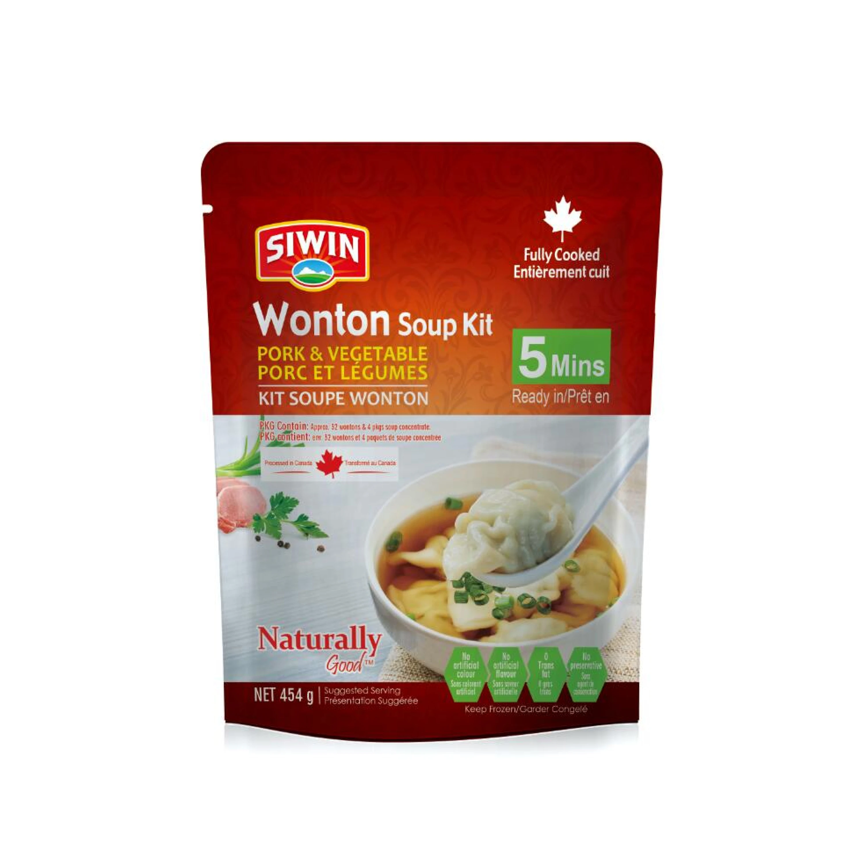 WFC 2038 ValueAdd WontonSoupKit PorkVegetable Product