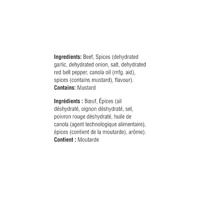 WFC 6007 Beef Steak NYStriploinMontrealSpice Ingredients