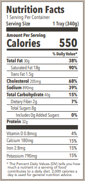 8050 WF NFT fettuccine alfredo with chicken 12oz