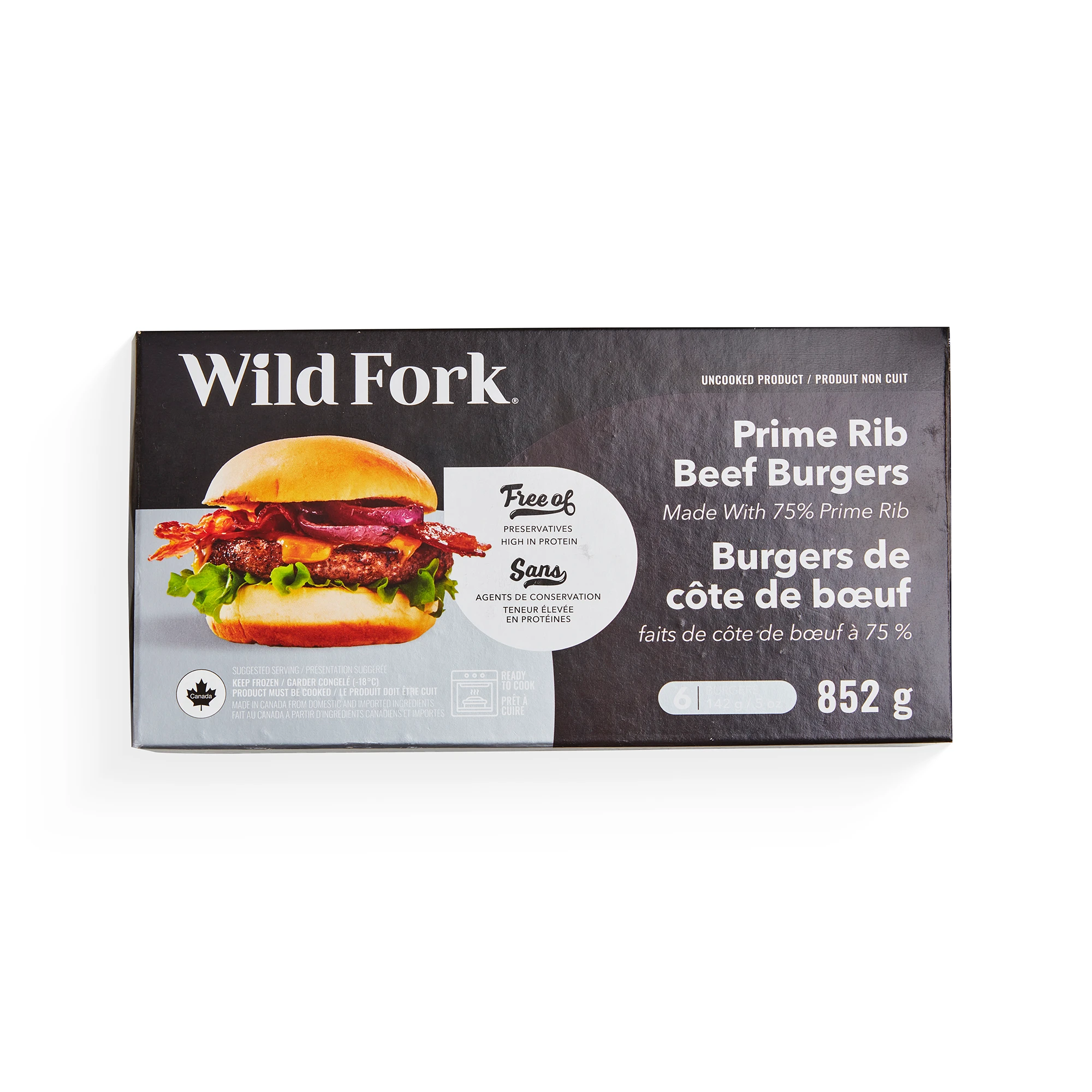 WFC 9002 Grounds Prime Rib Beef Burgers PD