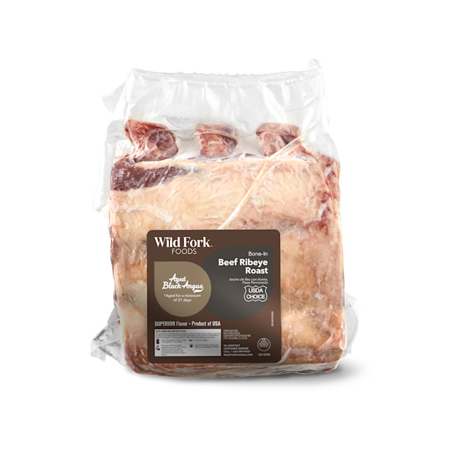 1226 WF PACKAGED USDA Choice Bone-In Black Angus Beef Ribeye Roast Beef