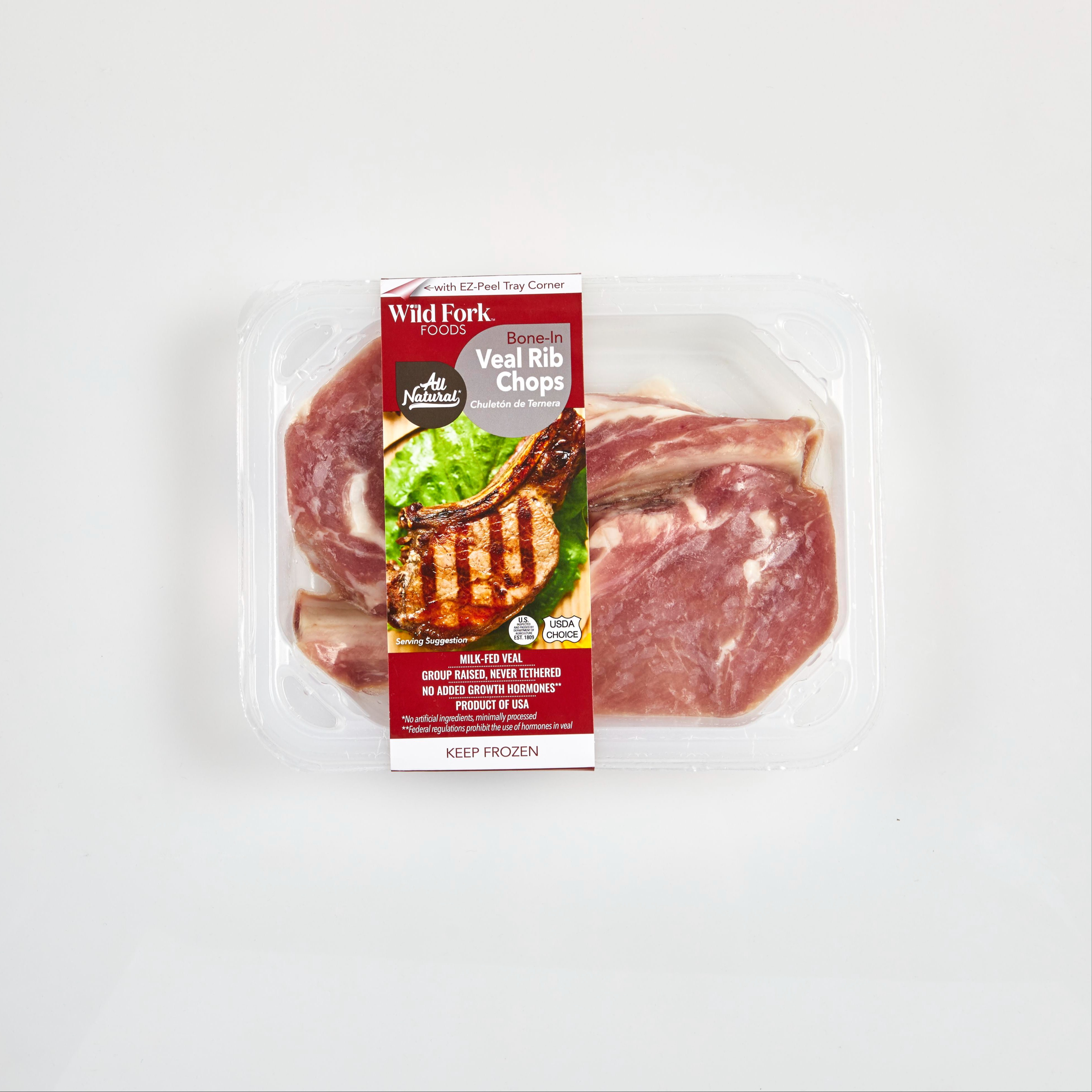 5606 WF PACKAGED Bone-In Veal Rib Chops Specialty Meat