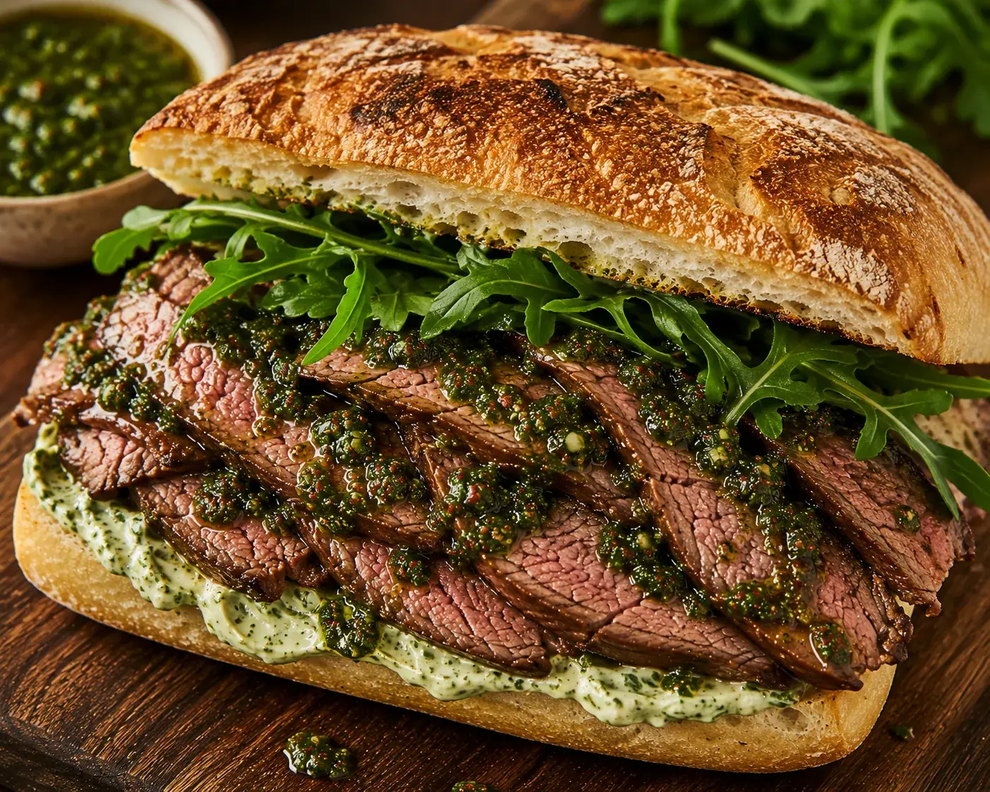 Chimichurri Tri-Tip Sandwich with Chimichurri Mayo