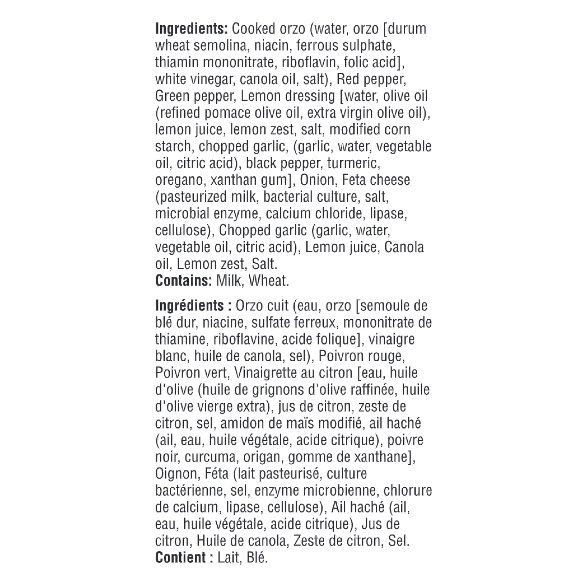 WFC 3323 ValueAdd GreekOrzoWLemonFeta Ingredients