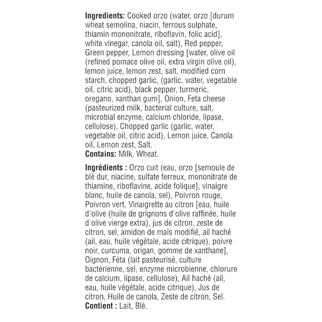 WFC 3323 ValueAdd GreekOrzoWLemonFeta Ingredients