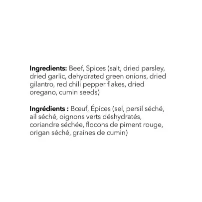 WFC 6407 Beef Steak TriTipChimichurri Ingredients