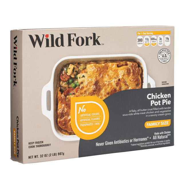 8038 WF PACKAGED CHICKEN POT PIE - FAMILY SIZE READY MEALS