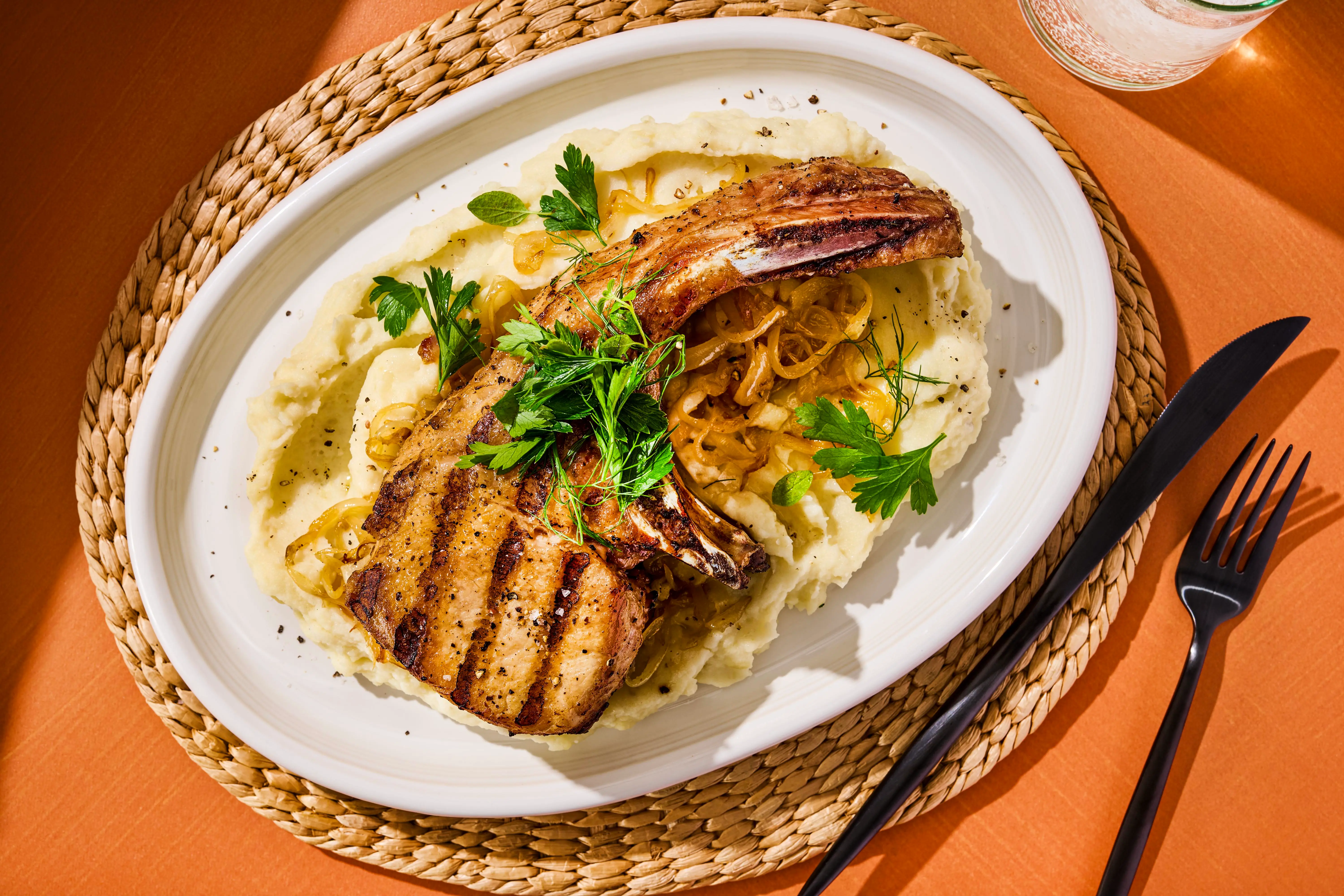 3516 COOKED Iberico Pork Double Bone-In Chop