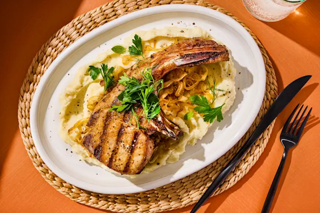 3516 COOKED Iberico Pork Double Bone-In Chop