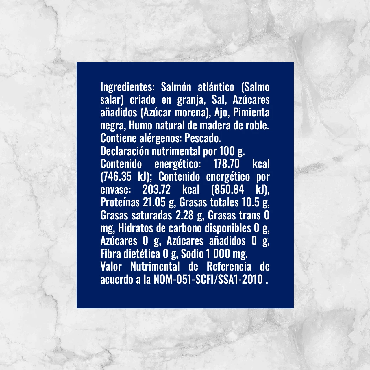 81886 Salmón ahumado ajo pimienta Info Nutrimental