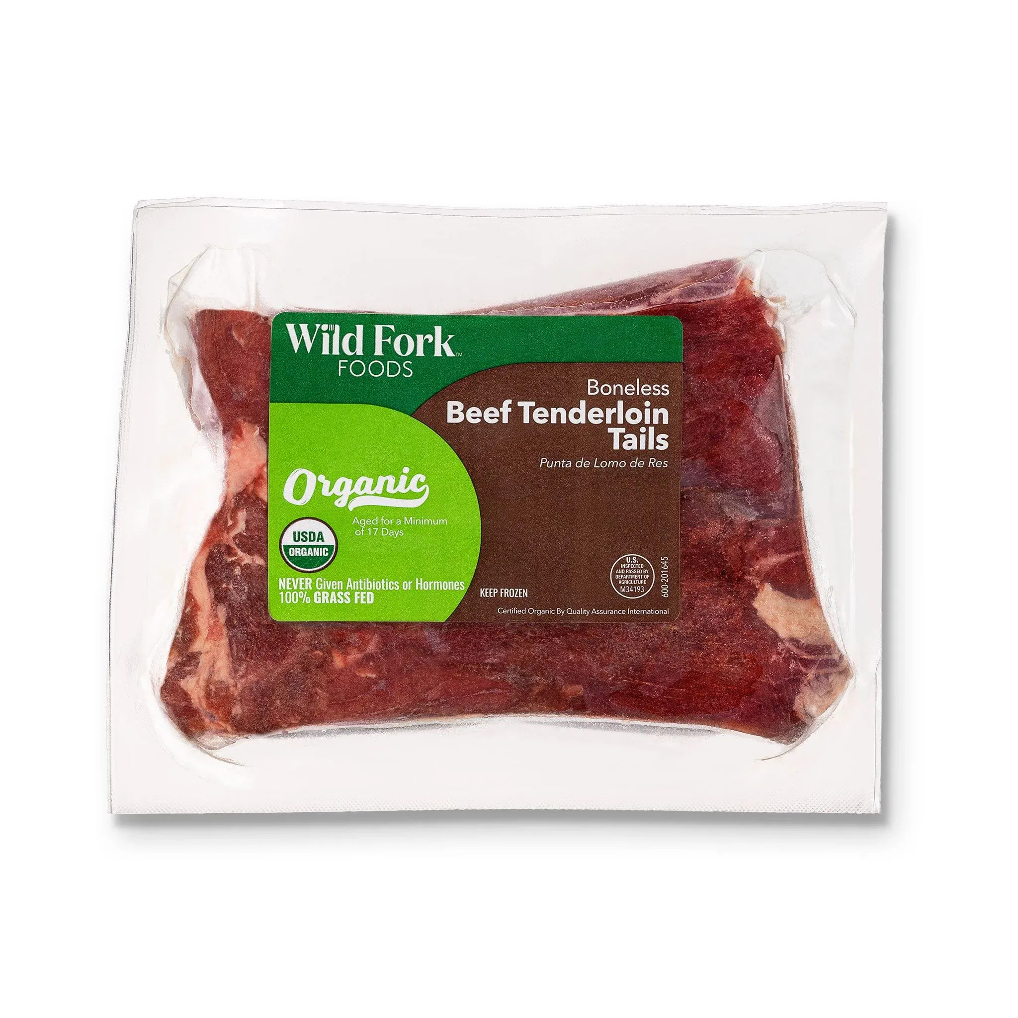 1657 WF PACKAGED Organic Beef Tenderloin Tails BEEF