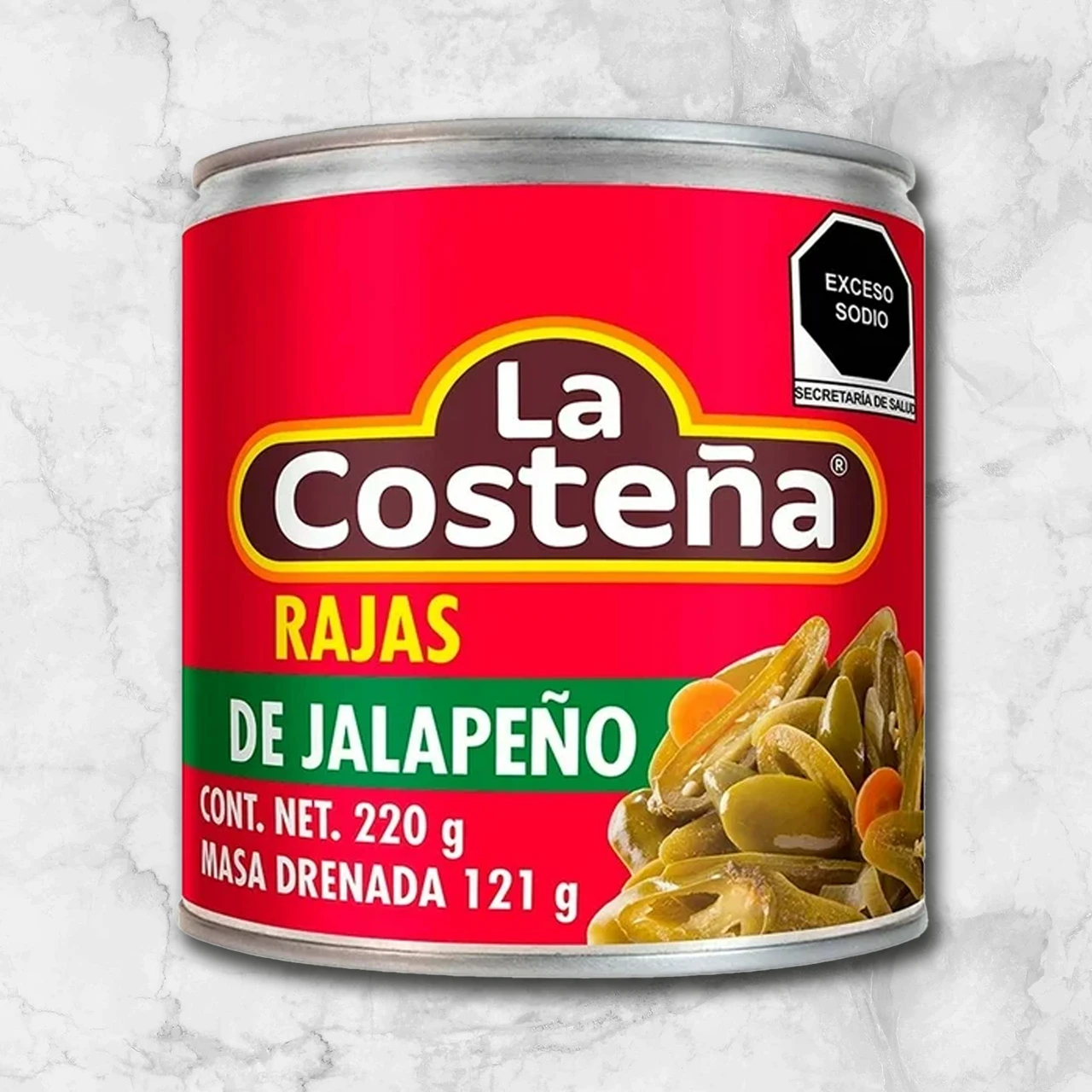82132 WFMex Packaged LA COSTEÑA RAJAS VERDES 48 220 G secos