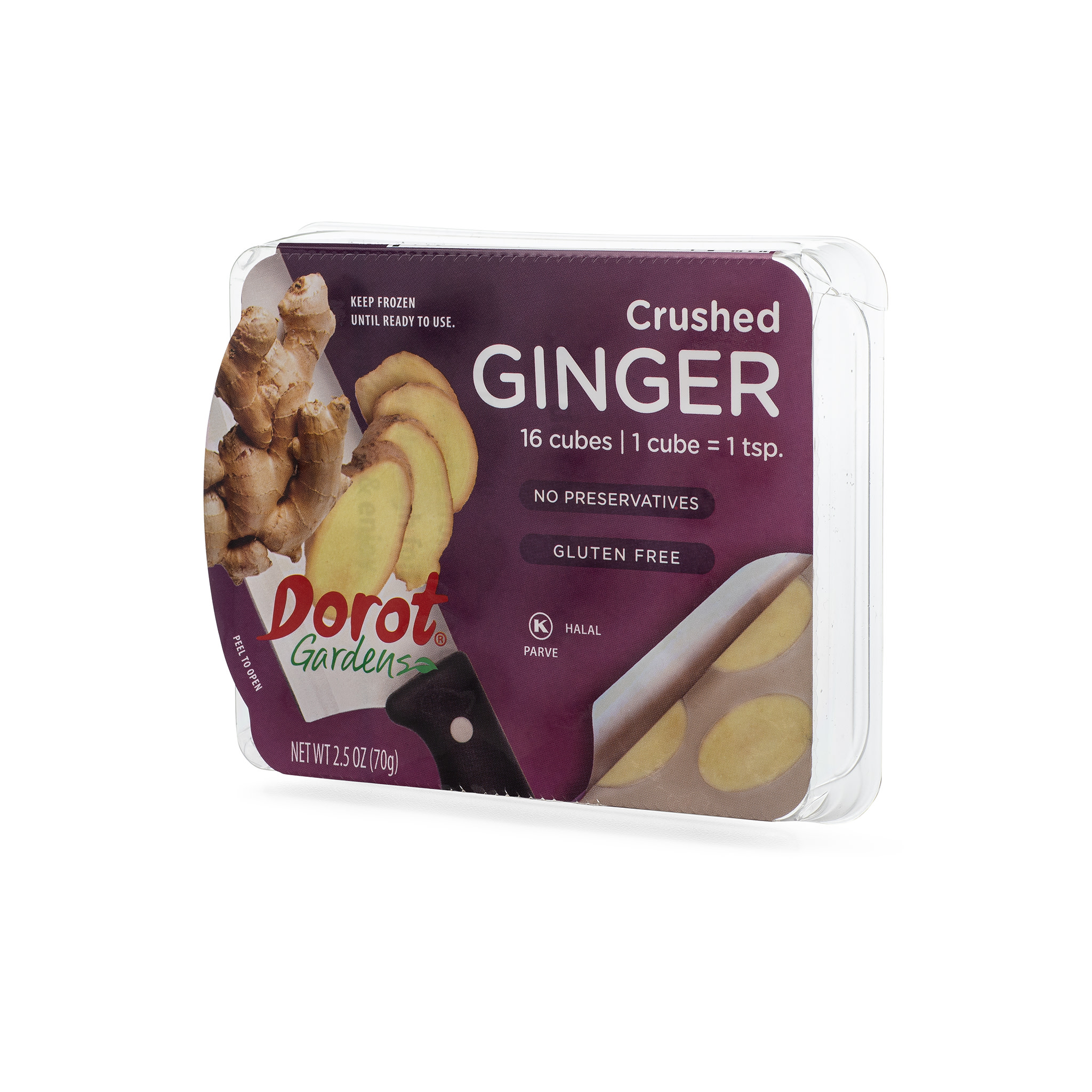 7063 WF PACKAGED Frozen Ginger - Dorot Spices & Dry Goods
