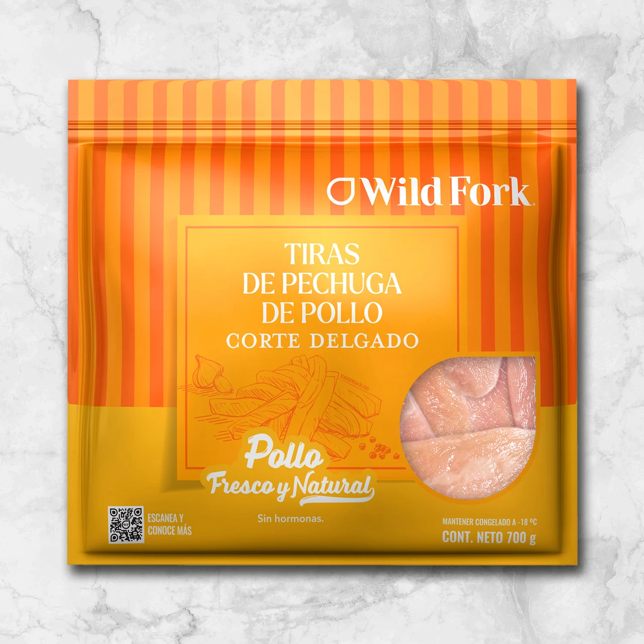 81466 WFMex Packaged TIRAS DE PECHUGA DE POLLO CORTE DELGADO Aves