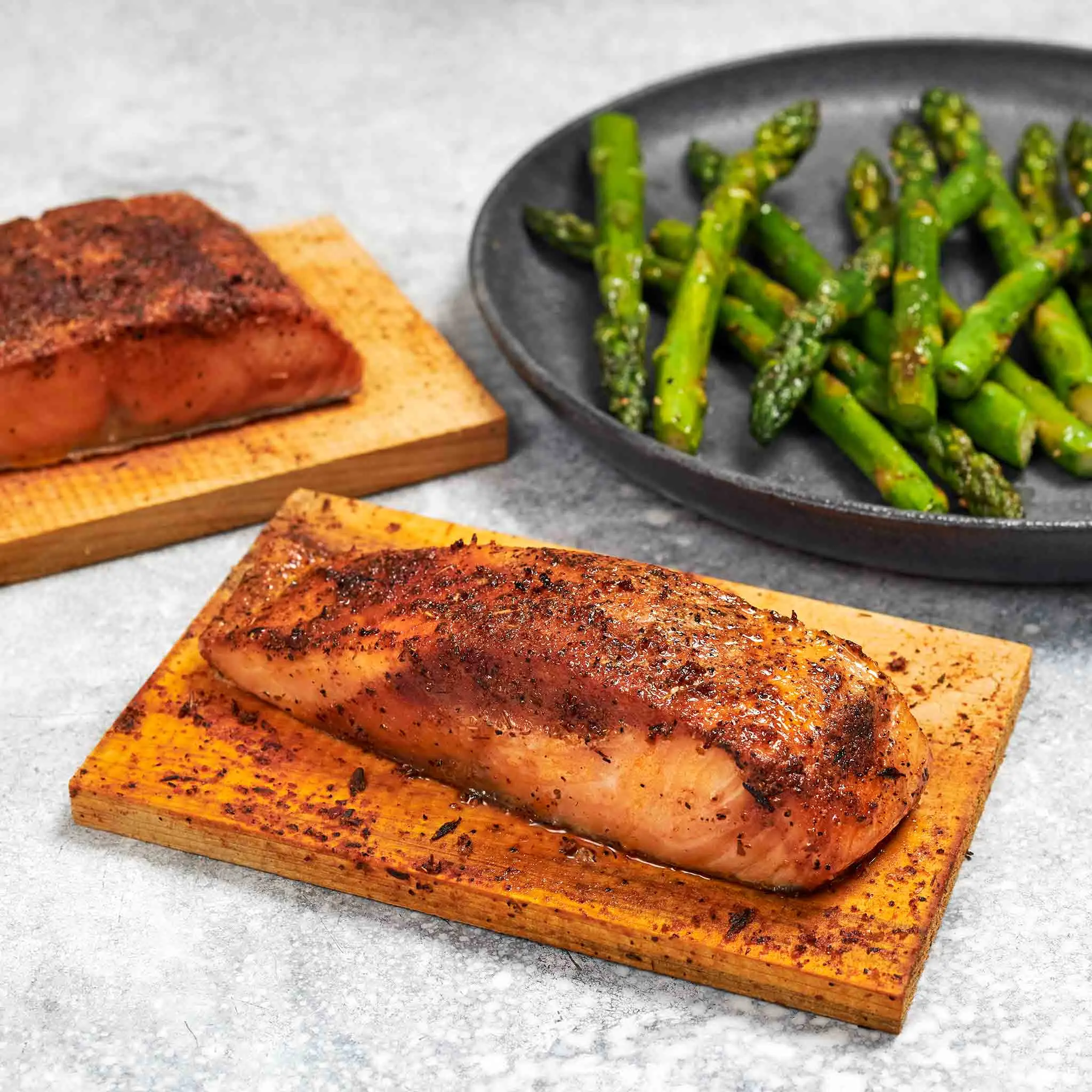 6068 WF PLATED Cedar Plank Salmon Plated Seafood