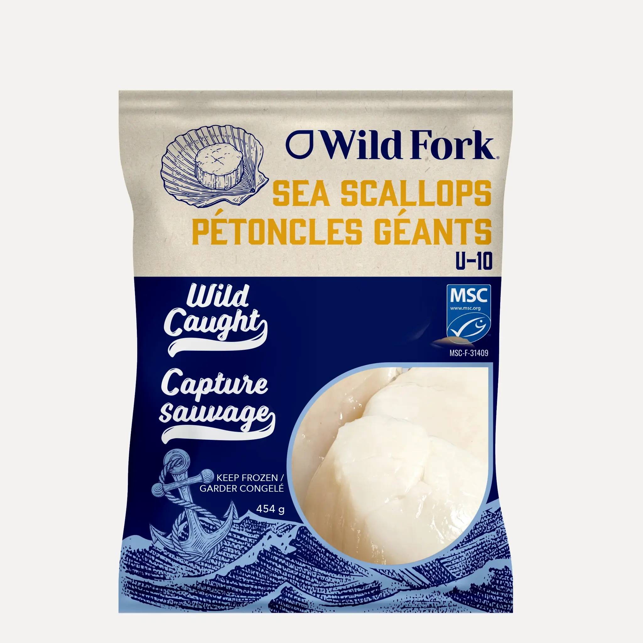 25389 PACKAGE U/10 Domestic Scallops