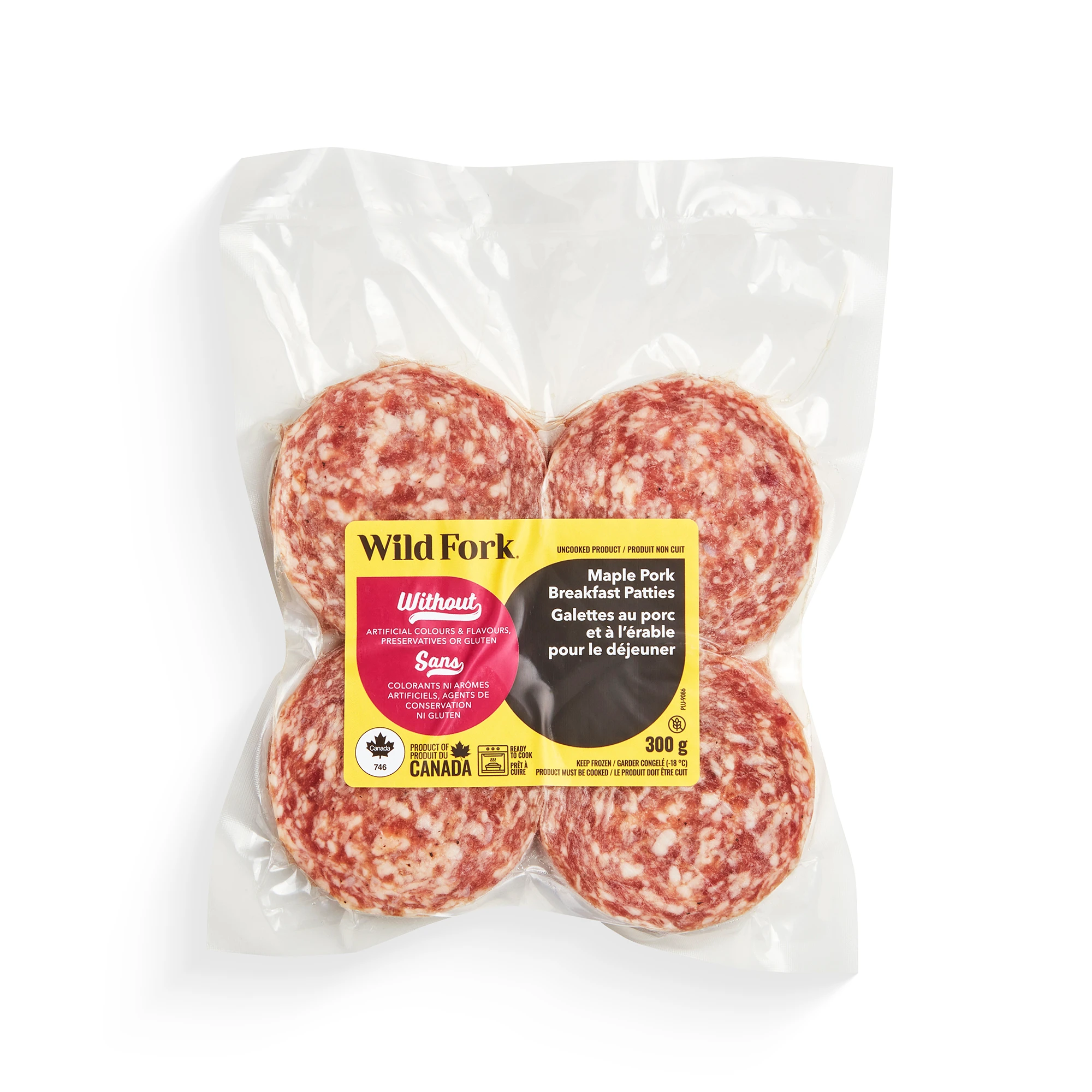 WFC 9086 Grounds Pork Maple Breakfast Sausage Rounds PD