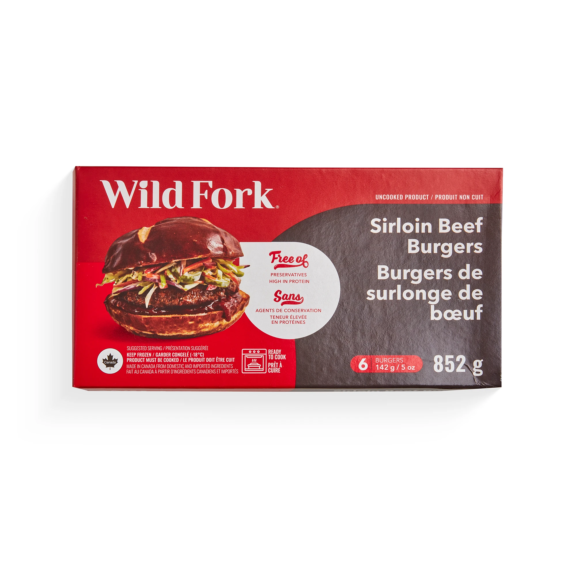 WFC 9004 Grounds Sirloin Beef Burgers PD