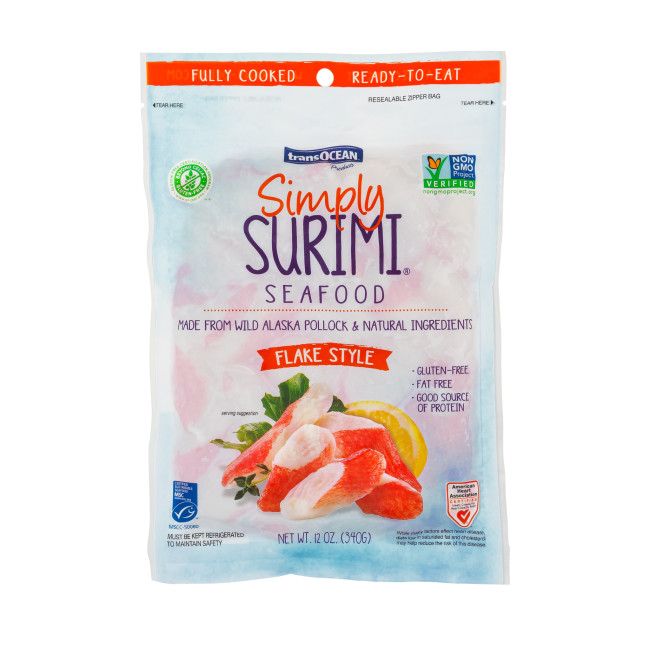 6173 WF PACKAGED FLAKE STYLE SURIMI - IMITATION CRAB SEAFOOD