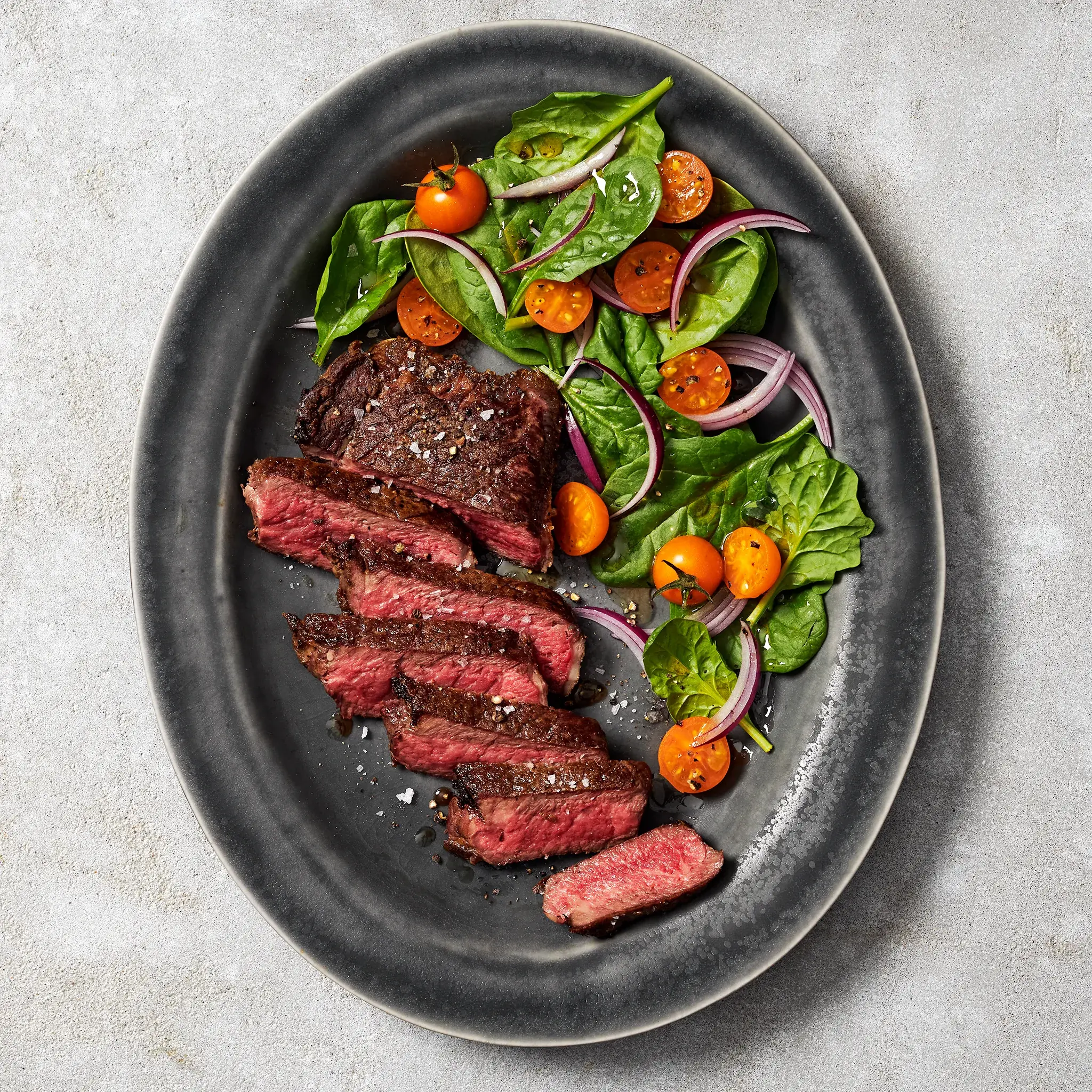 5625 WF PLATED Bison New York Strip Steak Specialty Meats