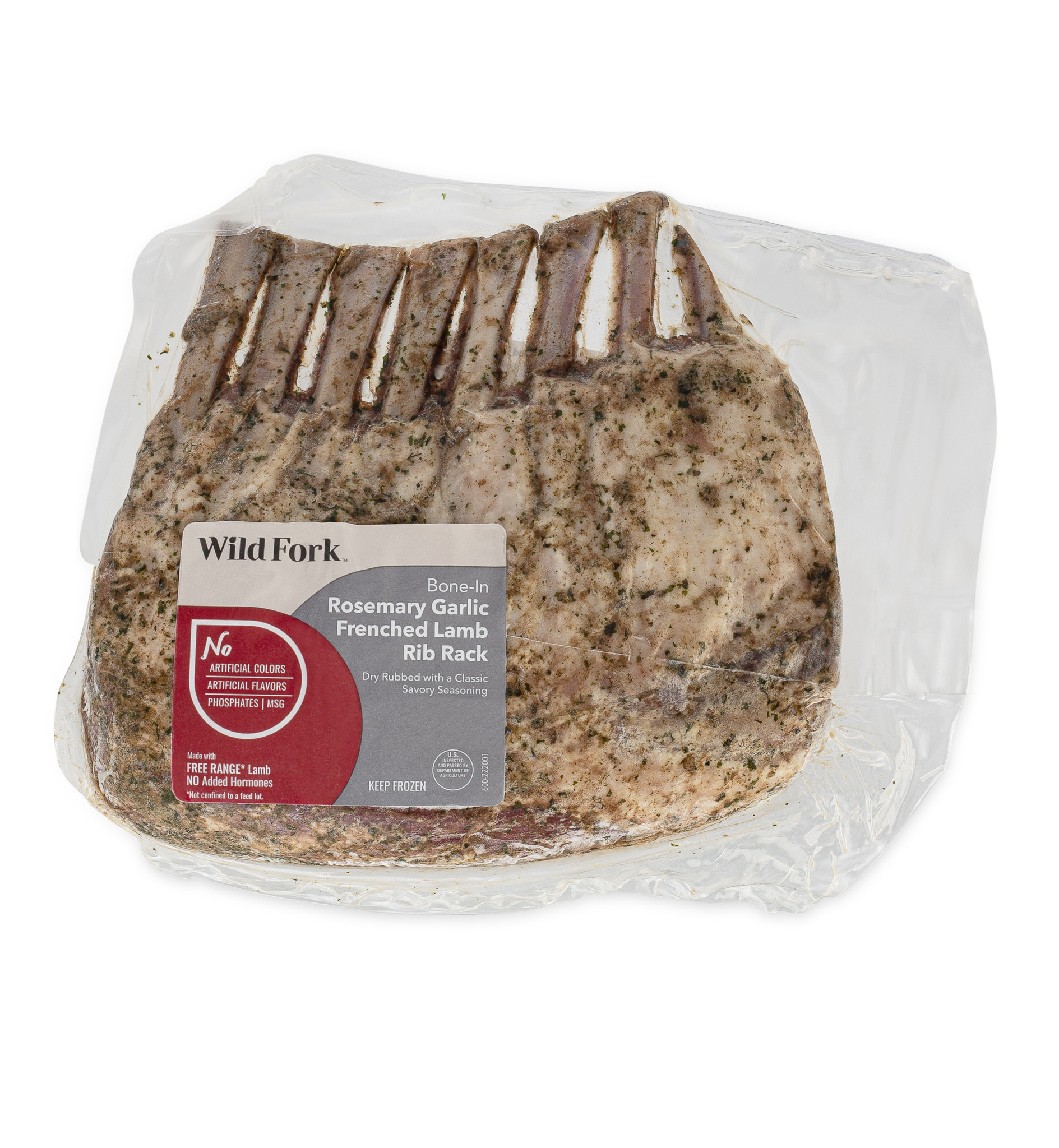 5304 WF PACKAGED Garlic Rosemary Lamb Rack Specialty Meats