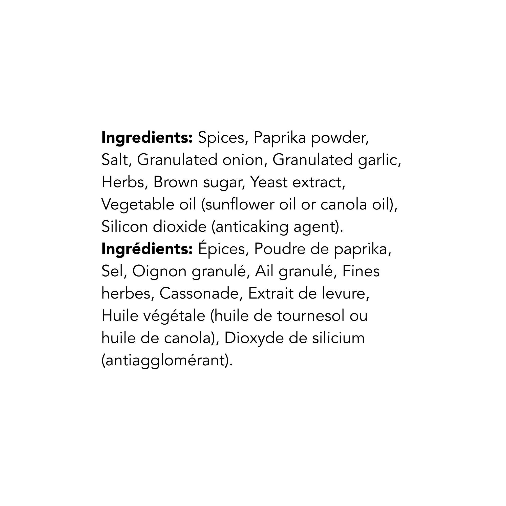 WFC 1013 Compliments Seasoning Poultry Ingredients