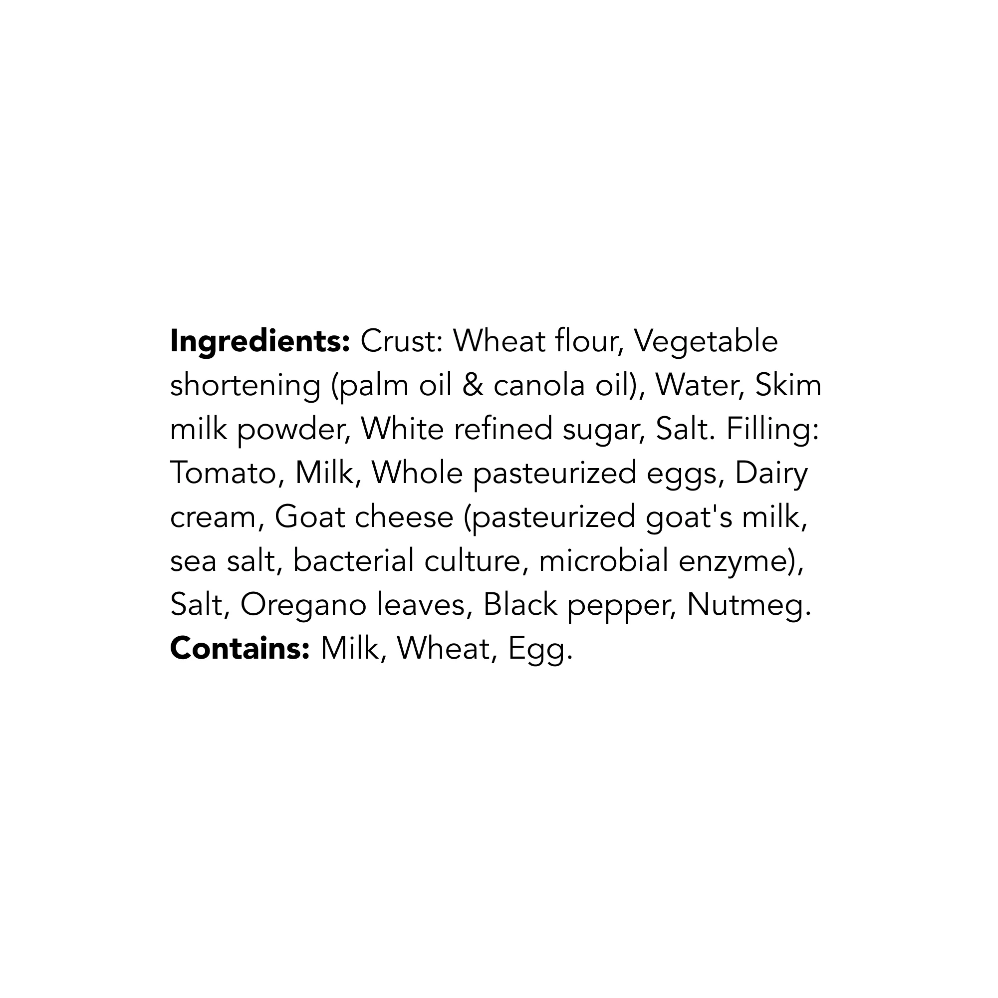 WFC 2548 ValueAdd TomatoGoatCheeseQuiche Ingredients