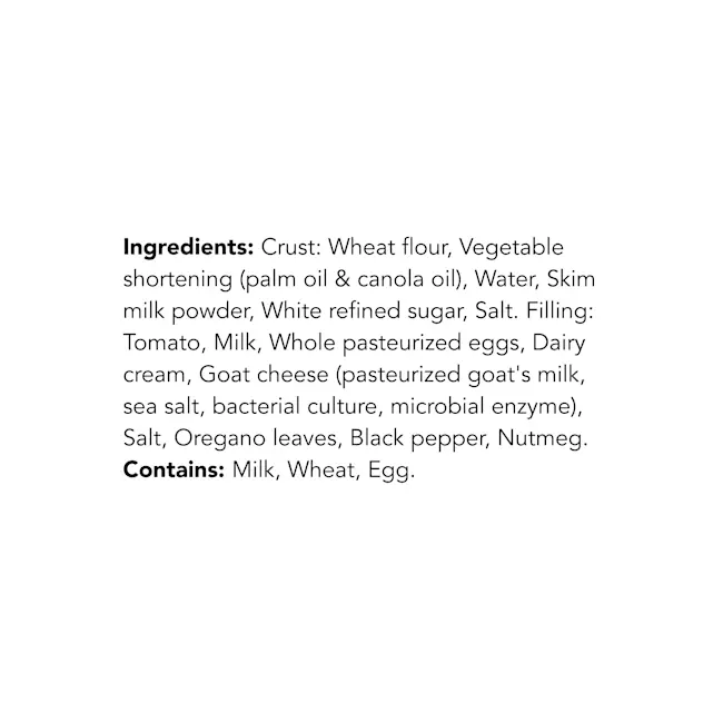 WFC 2548 ValueAdd TomatoGoatCheeseQuiche Ingredients